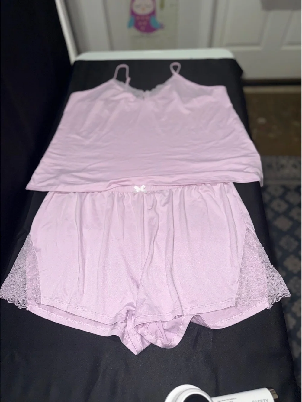 Flora by Flora Nikrooz Lavender Lace-Trimmed Pajama Set XL
